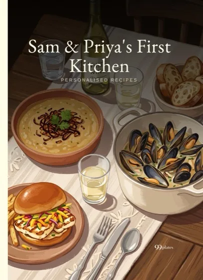 The cover of Sam & Priya’s First Kitchen
